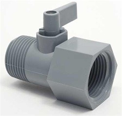 SMC 4250990 Ball Valve, Two Way, Straight, Flag Handle, FNPT x MNPT Connection