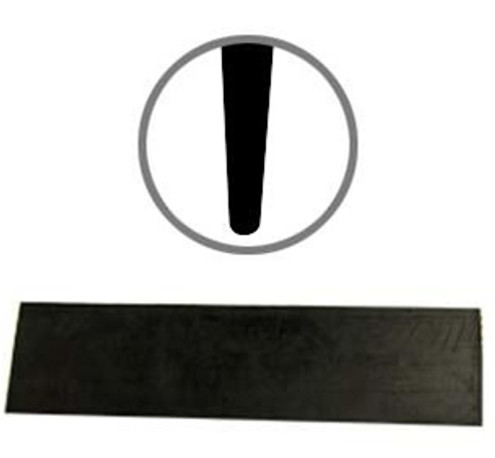 Midwest Rake SP50054 24" x 3" Round Edge Tapered Black Rubber Squeegee Blade