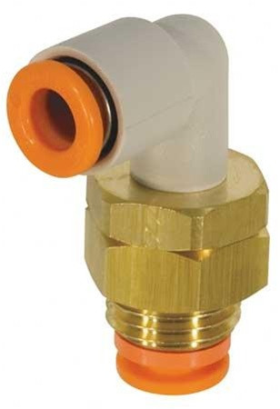SMC KQ2LE05-00 Bulkhead Male Elbow, 3/16 In, Tube