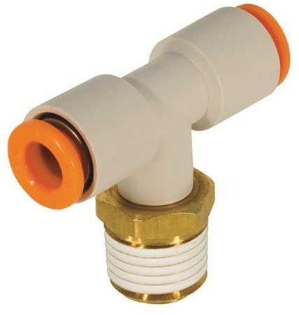 SMC KQ2T05-34S Male Branch Tee, 3/16 x 1/8 In, Tube x NPT