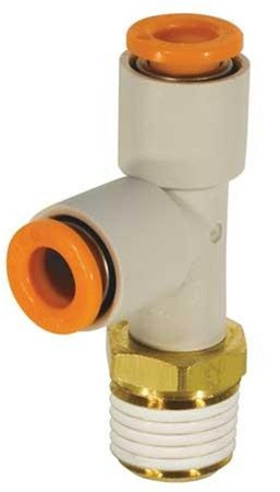 SMC KQ2Y06-02S Male Run Tee, 6mm x 1/4 In, Tube x R(PT)