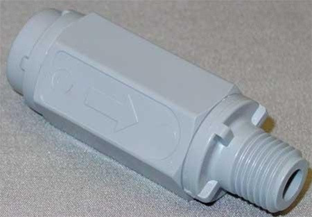 SMC PVC CHK 426-4F4M-F Check Valve, Ball Cone, PVC, 1/4 In, MPTxFPT