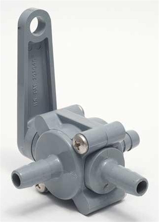 SMC PVC 351-8B8B8B-F Ball Valve, 3 Way, Lever, 1/2 In, Barb