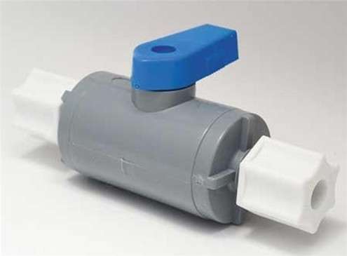 SMC PVC 638-4CJ4CJ-F Ball Valve, 1/4 In, JACO, PVC