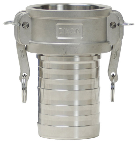 Dixon G200-C-SSCR 2" Global 316 Invest SS Fem Coupler x Hose Shank, Crimp Style