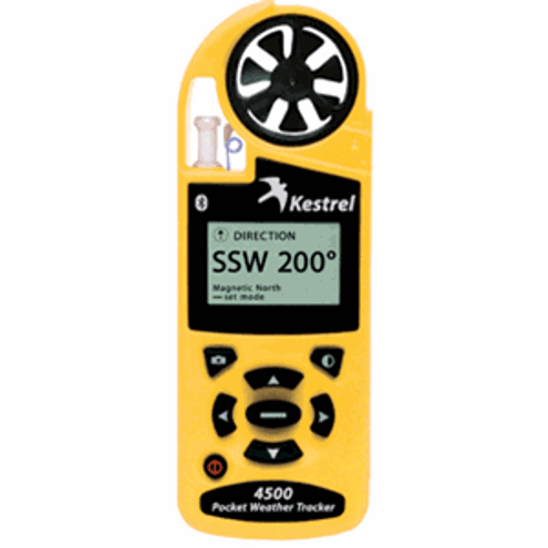 Kestrel 4500 Yellow Pocket Weather Tracker with Bluetooth