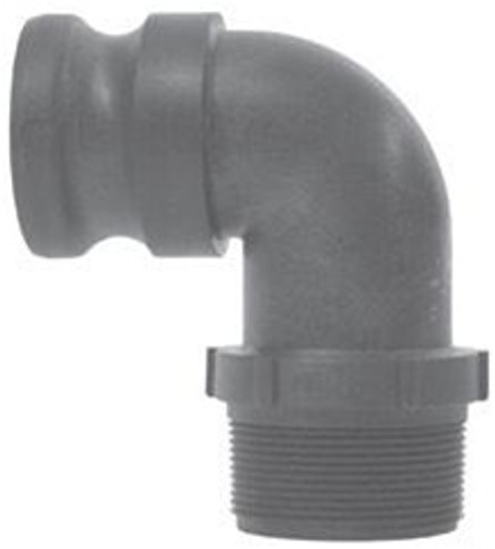 DIXON 90PPF200 Polypropylene Adapter Elbows 90 Deg Elbow x MNPT male adapter x male NPT