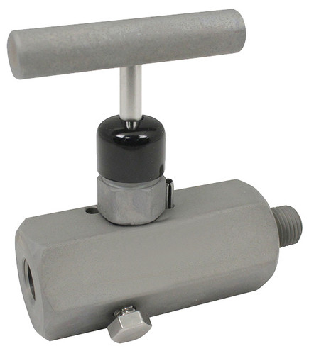 Dixon MFC602 1/4" Steel Block,Bleed Needle Valve Male-to-Fem, Hard Seat, T-Handle