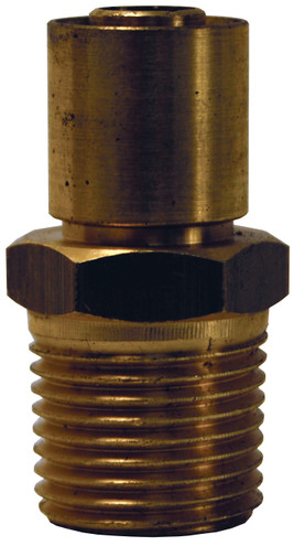 Dixon MPB-20Z-20 1-1/4" Brass Nominal Rigid Male w/ Crimp Collar for -20Z PTFE Hose