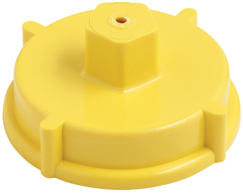 Dixon PFCW250F-Y 2-1/2" NST (NH) Yellow Styrene Cap 1-1/8" Hex, Polycarbonate, No Chain