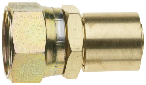 Dixon SAEB-06-06 3/8" Brass SAE Fem Swivel w/Collar for -6 PTFE Hose