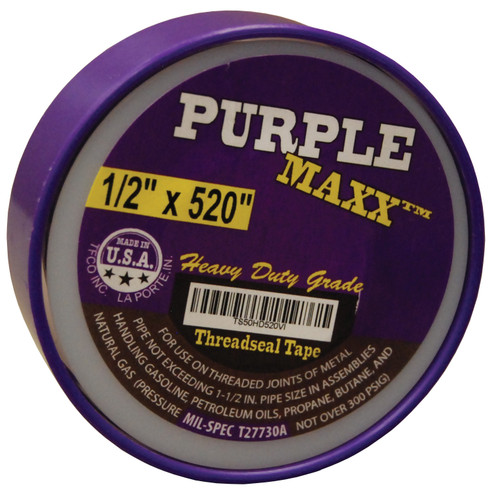 Dixon TTPM75-700 PTFE Purple Heavy Duty Thread Tape 3/4" X 700" 3.5 mil thick