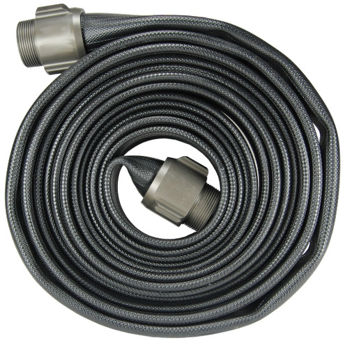 Dixon WDH20BK100RAT 2" X 100' BLACK NITRILE HOSE CPLD RL ALUM MNPT X MNPT ENDS
