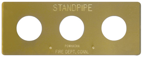 Dixon WP3HSP-P 3 HOLE HORIZ WALL PLT, STANDPIPE 3 5/8" DIAM, 6" CTR, POL BR