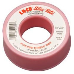 Markal 44095 Slic-Tite Pink Plumbers Ptfe Thread Tape Premium Grade 1/2" X 260", Each