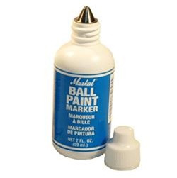 Markal 84623 Ball Paint Marker Metal Tip, Plastic Bottle Black, Each