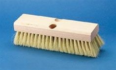 Magnolia Brush 209 9" WHITE TAMPICO DECK BRUSH (ONE TAPERED HANDLE HOLE)