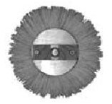 Magnolia Brush CF-10 White Tampico Fiber Crowsfoot Pattern Texture - Round Single Brush