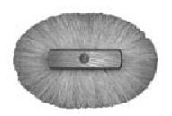 Magnolia Brush CF-12 White Tampico Fiber Crowsfoot Pattern Texture - Oblong Single Brush