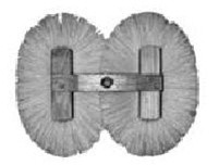 Magnolia Brush CF-13 White Tampico Fiber Crowsfoot Pattern Texture - Oblong Double Brush