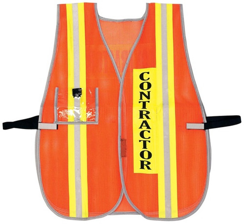 OK-1 OK-CONTRACT Non-ANSI Open Mesh Hook & Loop Vest Size:S/XL (26-50")