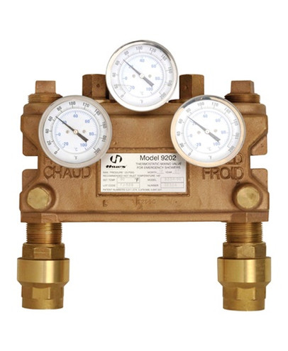 Haws 9202 Thermostatic mixing valve, flows to 40 GPM