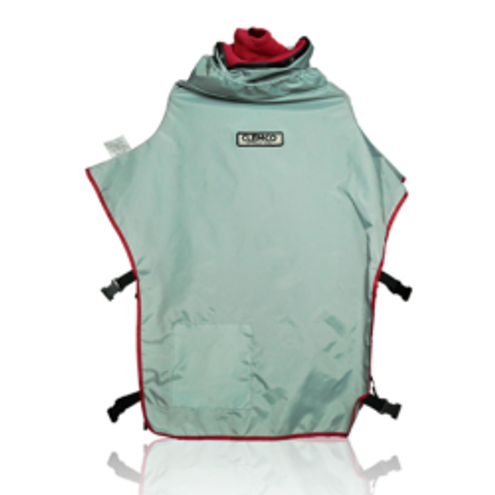 Clemco 23818 Cape, Silver-Grey, With Red Inner Collar For Apollo 600