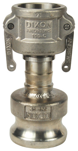 Dixon 1015-DA-SS 1" SS Reducer Coupler x 1 1/2"