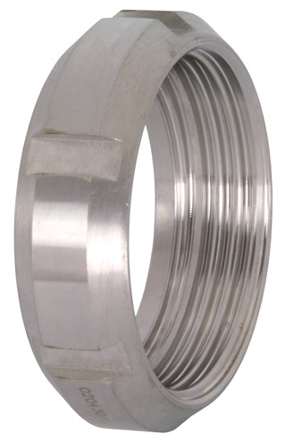 Dixon 13R-G100SMS 1" SMS ROUND NUT w 6 SLOTS 304 DIN 25