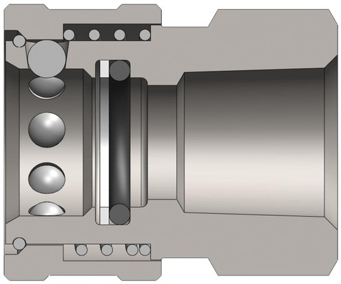 Dixon 2VF2-B-E 1/4" H-COUPLER, 1/4" NPTF, BRASS, U Body Material: BRASS Body Size: 1/4"