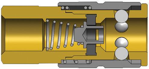 Dixon 2FF1-B 1/4" IND COUPLER, 1/8" NPTF, BRASS Body Material: BRASS Body Size: 1/4"