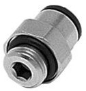 DIXON 31010813 Metric Push-In Male Connectors,Nickel-plated Brass