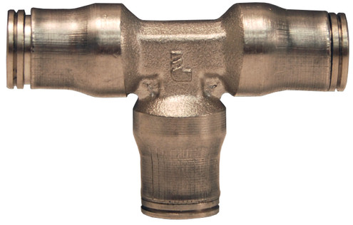 Dixon 36046000 Brass Push-In Union Tee 3/8" Tube OD