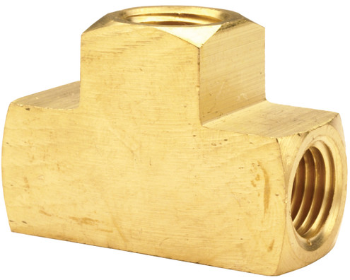 Dixon 3220606C 3/8" NPTF Brass Extruded Fem Tee