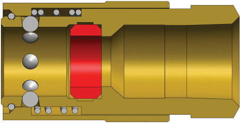 Dixon 3CMF3-B-E 3/8" MOLD COUP, 3/8" NPTF, UNVALVED Body Material: BRASS Body Size: 3/8"