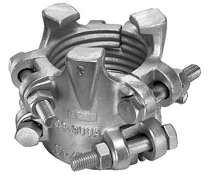 Kuriyama BC6-400A 6-Bolt Type Ground Joint Hose Clamp, 4 7/8 to 5 5/16"