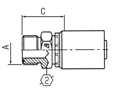 Alfagomma C12212410-1216 ORFS Solid Male, 0.75", 19.00 mm