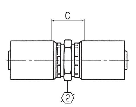 Alfagomma C122C5610-060600 Hose Mender, 0.38", 9.50 mm