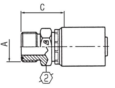 Alfagomma C12412410-0606 ORFS Solid Male, 0.38", 9.50 mm