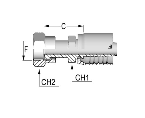 Alfagomma C12422411-1616 ORFS Female, 1.00", 25.40 mm