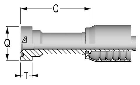 C12643910-1212 SUPERCAT Flange 6000 PSI for Ultra HPH, 3/4", 19.0mm Ultra HPH