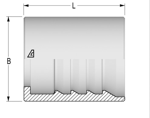 Alfagomma H1100204-04 Universal Skive Ferrules, 1/4"