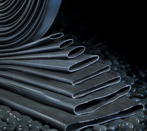 Kuriyama GF600X200 Gatorflow Black Nitrile/PVC Oil & Weather Resistant Rubber Discharge Hose, 6" ID