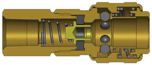 Dixon 4DF3-B 1/2" IND COUPLER, 3/8" NPTF, BRASS Body Material: BRASS Body Size: 1/2"