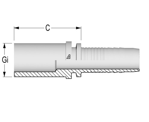 Alfagomma H1252010-0815 Metric Straight Standpipe, 1/2", 12.7 mm