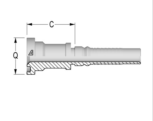 Alfagomma H1443310-2432 O-Ring Flange SAE J518 Code 61 Solid One-Piece Interlock, 1.50", 38.1 mm