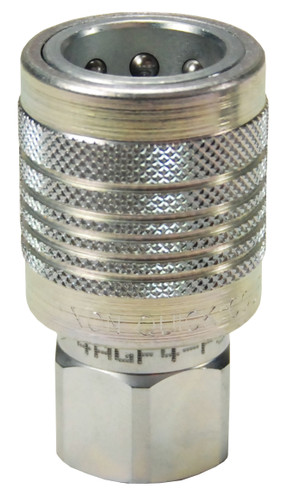 Dixon 4AGF6-PV-PS 1/2" AG PUSH-PULL COUPL, 3/4" NPTF STEEL AG Body Material: STEEL Body Size: 1/2"