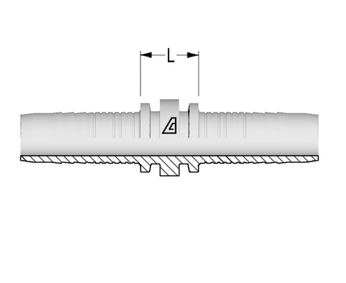 Alfagomma H12C5610-0505 Hose Mender, 0.31", 7.9 mm