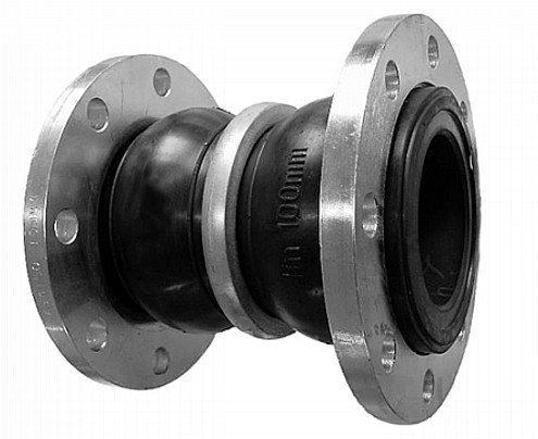 Kuriyama HTDRF25X7 Double Sphere Flanged Rubber Expansion Joint, 2.50" Dia x 7" Lng