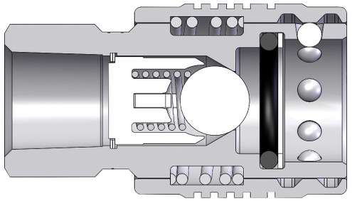 Dixon 4AGOF5-PS 1/2" AG PUSH-PULL COUPL, 7/8-14 ORB STEEL AG Body Material: STEEL Body Size: 1/2"